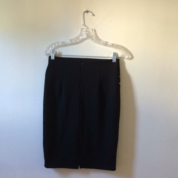 ANGL black pencil skirt with gold zippers - Picture 3 of 5